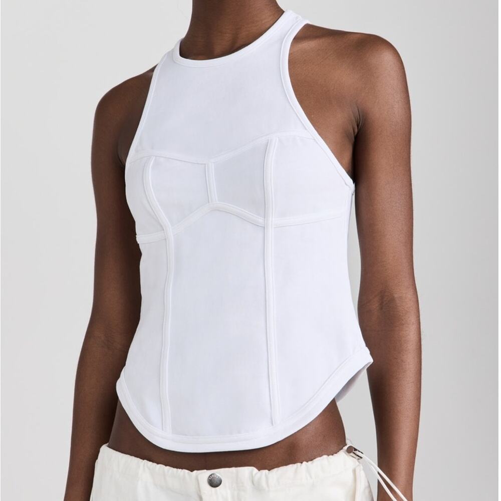 A.L.C. White Sculpted Racerback Tank - Picture 2 of 10
